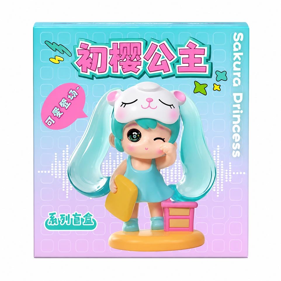 Hatsune Miku  Sakura Princess Vocaloid | Caja Sorpresa - Coleccionables Gashapon -11 cm