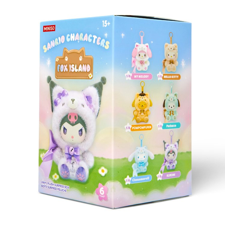 Personajes de Sanrio Fox Island | Caja Sorpresa - Peluche Coleccionables - 12 cm