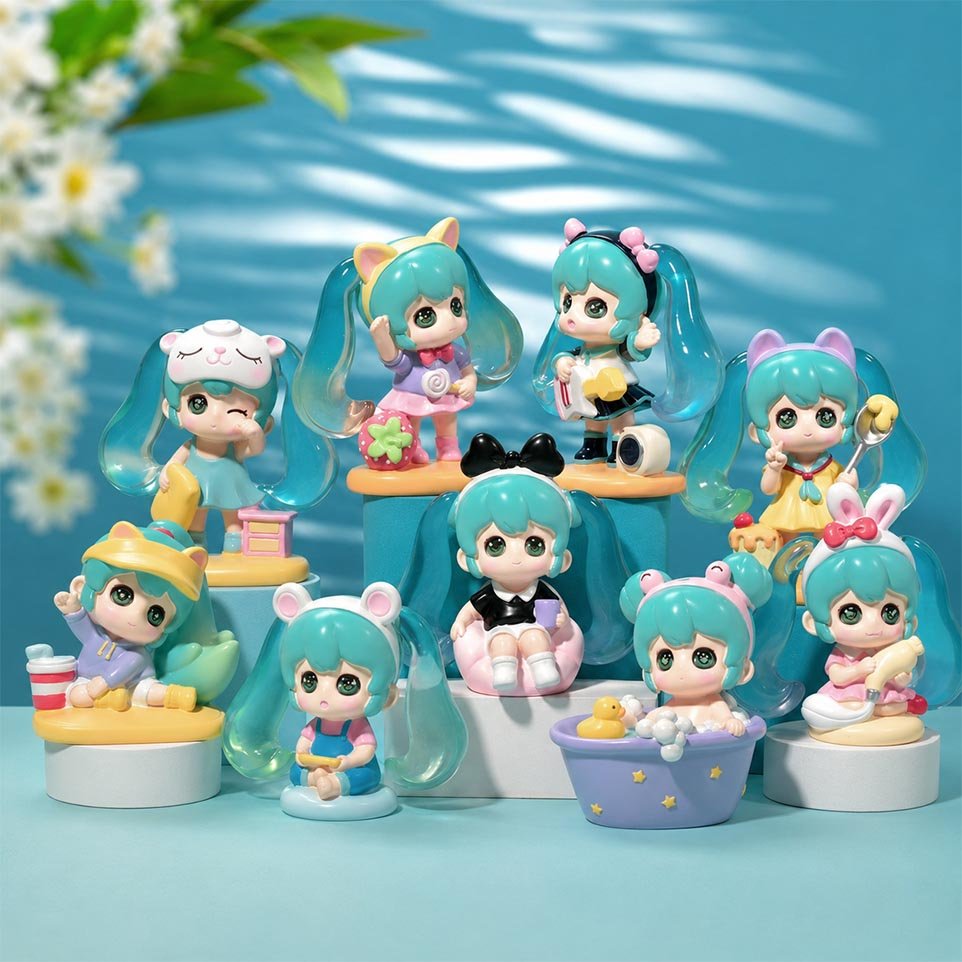 Hatsune Miku  Sakura Princess Vocaloid | Caja Sorpresa - Coleccionables Gashapon -11 cm - Imagen 2