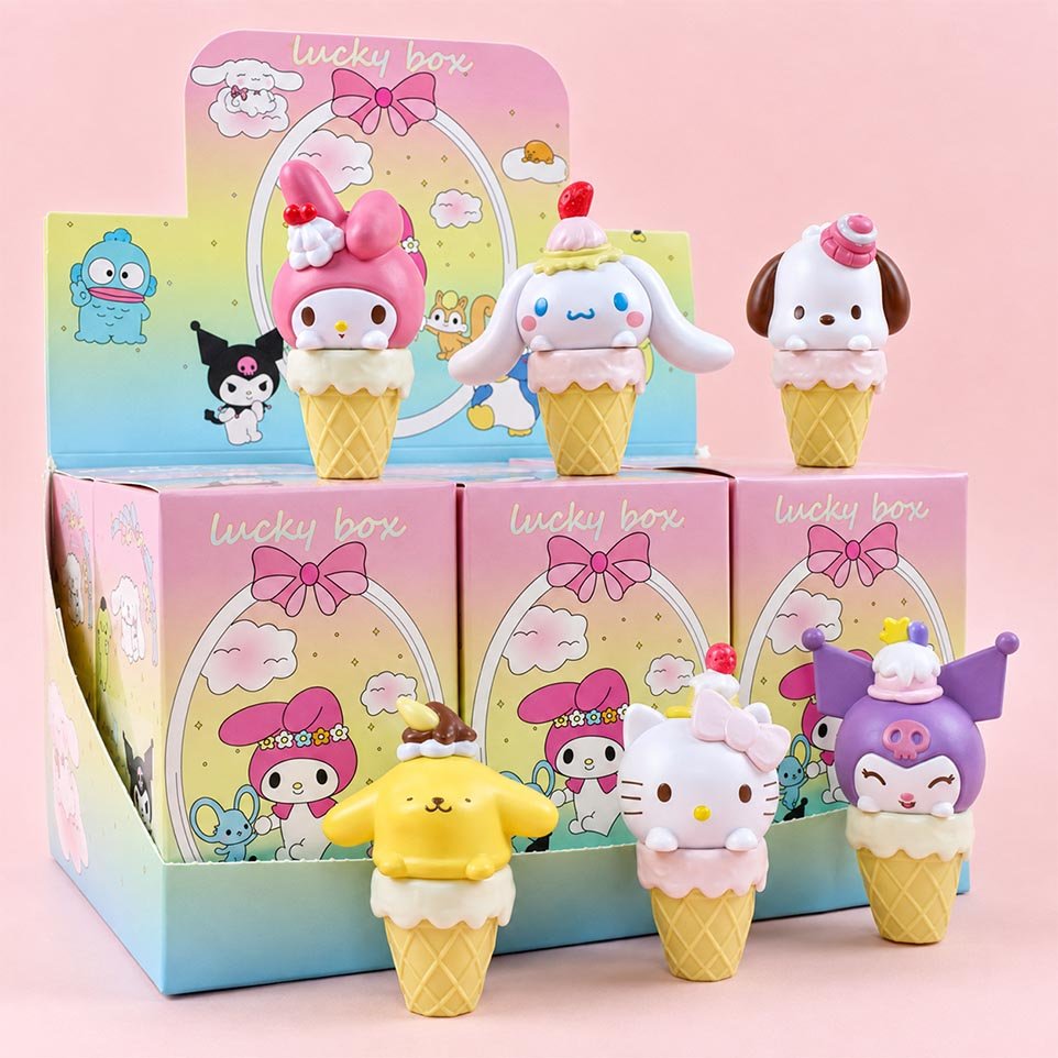Sanrio Characters Mini Ice Cream Cone Series | Caja Sorpresa - Coleccionables Gashapon - 5 cm - Imagen 8