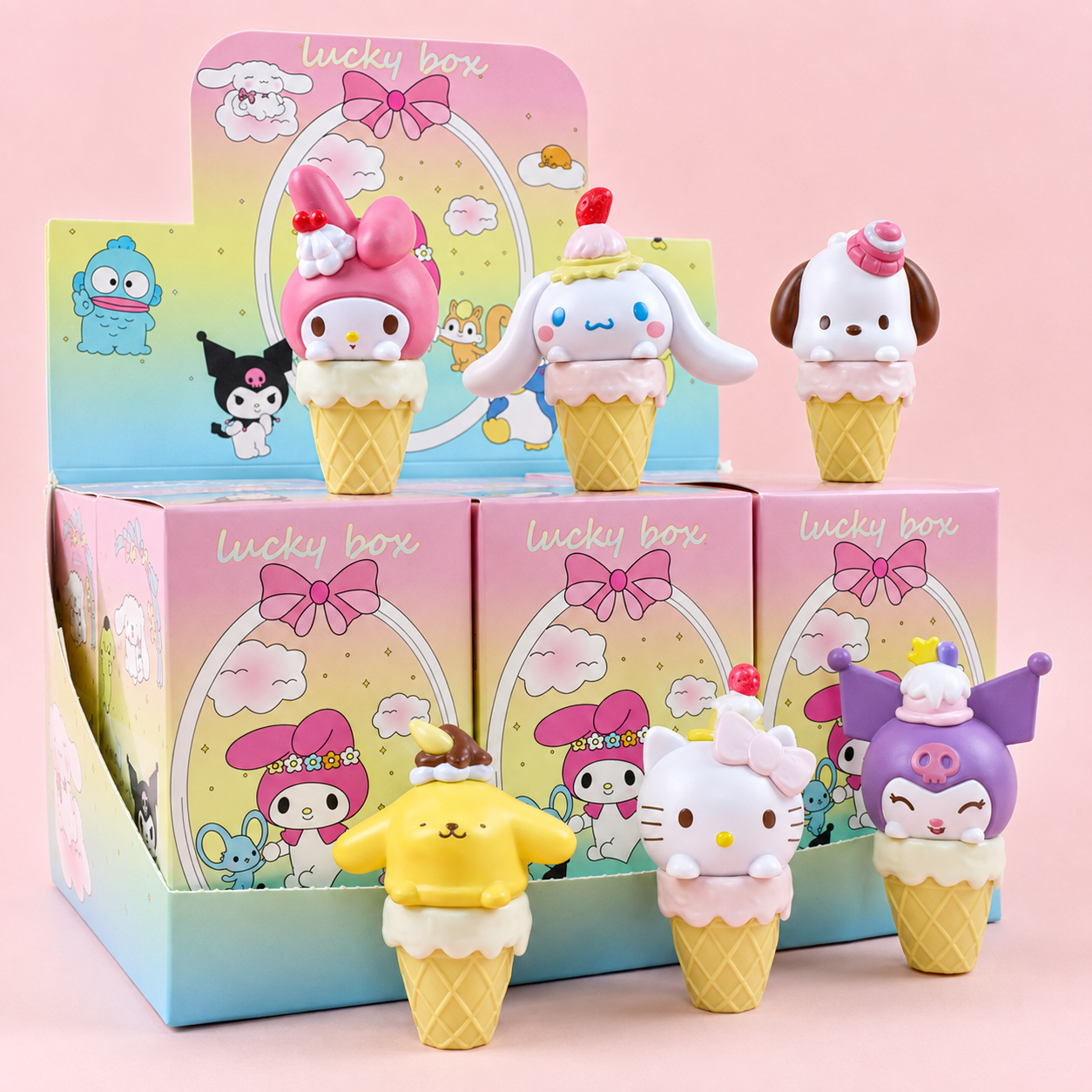 Sanrio Characters Mini Ice Cream Cone Series | Caja Sorpresa - Coleccionables Gashapon - 5 cm - Imagen 9